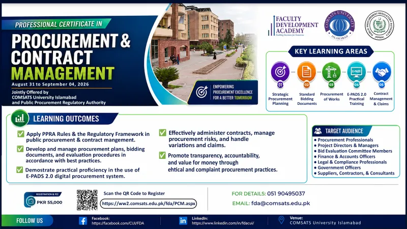 Professional Certificate in Procurement & Contract Management